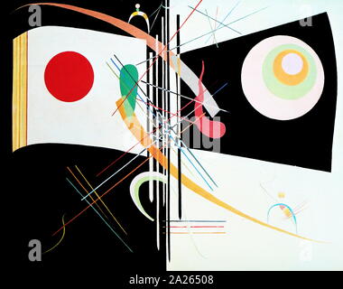 Zwei… ,Etc.' Öl und Sand auf Leinwand, 1937, Wassily Kandinsky (1866-1944), russischer Maler und Kunsttheoretiker. Kandinsky wird in der Regel als Pionier der abstrakten Kunst gutgeschrieben Stockfoto