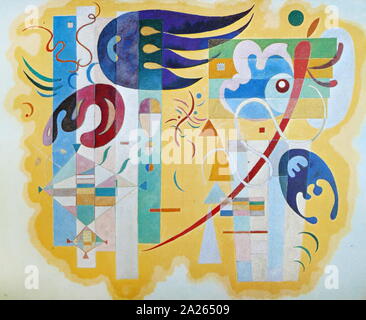 Dominante Violett "Öl und Sand auf Leinwand, 1934, Wassily Kandinsky (1866-1944), russischer Maler und Kunsttheoretiker. Kandinsky wird in der Regel als Pionier der abstrakten Kunst gutgeschrieben Stockfoto