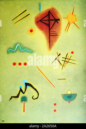In der Isolation" Ölgemälde auf Karte, 1930, Wassily Kandinsky (1866-1944), russischer Maler und Kunsttheoretiker. Kandinsky wird in der Regel als Pionier der abstrakten Kunst gutgeschrieben Stockfoto