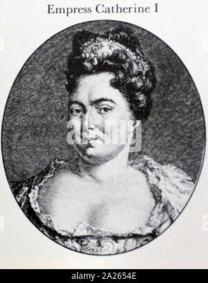 Katharina II. (1729 - 1796), auch als "Katharina der Großen, Zarin von Russland von 1762 bis 1796, der am längsten regierende weibliche Führer bekannt. Sie kam an die Macht nach einem Staatsstreich, wenn ihr Ehemann, Peter III, gestürzt wurde. Unter ihrer Herrschaft war Russland neu belebt; er größer und stärker und wurde als eine der Großmächte Europas anerkannt. Stockfoto