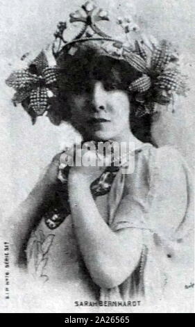 Sarah Bernhardt (1844-1923) Französischer Bühne Schauspielerin, die in einigen der beliebtesten französischen spielt des späten 19. und frühen 20. Jahrhundert starred Stockfoto