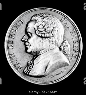 Abbildung: Jean-Baptiste Le Rond d'Alembert (1717-1783), französischer Mathematiker, mechanikers, Physiker, Philosoph, und Musiktheoretiker. Stockfoto