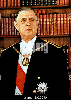 1970, Notre Dame war die Einstellung für das Begräbnis von Präsident Charles de Gaulle (1890 - 1970); Stockfoto