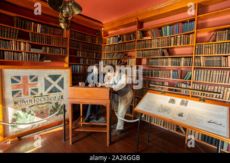 Wanlockhead Miner's Library ist die zweitälteste Abonnementbibliothek Europas und wurde am 1. November 1756 eingerichtet Stockfoto