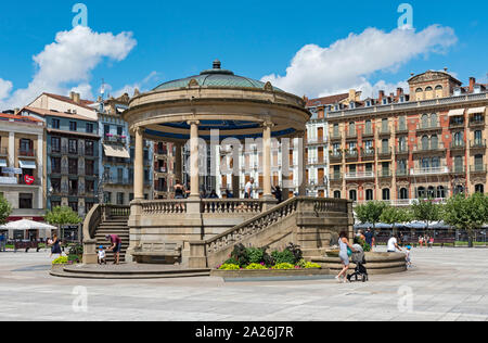 Plaza del Castillo (Schlossplatz), Pamplona, Navarra, Spanien Stockfoto