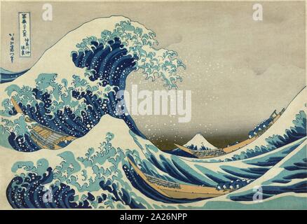 Große Welle vor Kanagawa von Hokusai Stockfoto