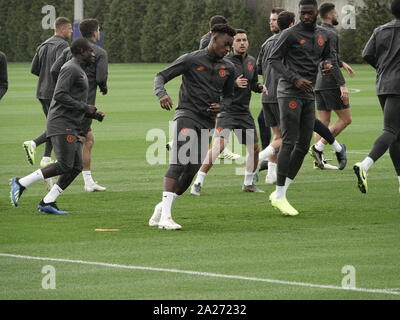 Cobham, Großbritannien. 01 Okt, 2019. Cobham, Surrey, UK Chelsea Football Club, Spieler, Zug für die Champions League Spiel bei LOSC Lille in Frankreich, morgen 2. Oktober, 2019 Quelle: Motofoto/Alamy leben Nachrichten Stockfoto