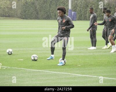 Cobham, Großbritannien. 01 Okt, 2019. Cobham, Surrey, UK William agility Training als Chelsea Football Club, Zug für die Champions League Spiel bei LOSC Lille in Frankreich, morgen 2. Oktober, 2019 Quelle: Motofoto/Alamy leben Nachrichten Stockfoto