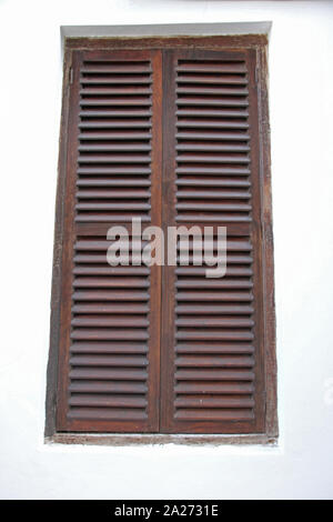 Die Wohnung, die Fenster in Stone Town, Sansibar, Unguja Insel, Tansania. Stockfoto