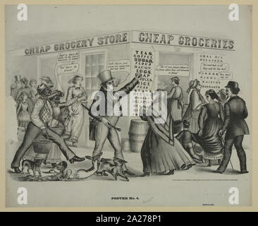 Plakat Nr. 4. Billige Lebensmittel Stockfoto