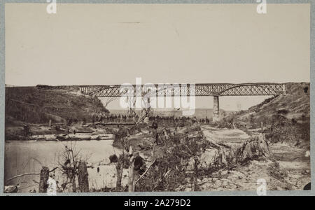 Potomac Creek Bridge-Acquia (d. h. Aquia) Creek und Fredericksburg R.R Stockfoto