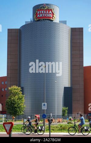 Belgien: Hauptsitz von Stella Artois, eine Marke von Anheuser-Busch InBev, in Leuven. Foto von August 25th, 2019 | Verwendung weltweit Stockfoto