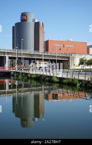 Belgien: Hauptsitz von Stella Artois, eine Marke von Anheuser-Busch InBev, in Leuven. Foto von August 25th, 2019 | Verwendung weltweit Stockfoto