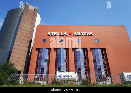 Belgien: Hauptsitz von Stella Artois, eine Marke von Anheuser-Busch InBev, in Leuven. Foto von August 25th, 2019 | Verwendung weltweit Stockfoto