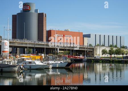 Belgien: Hauptsitz von Stella Artois, eine Marke von Anheuser-Busch InBev, in Leuven. Foto von August 25th, 2019 | Verwendung weltweit Stockfoto