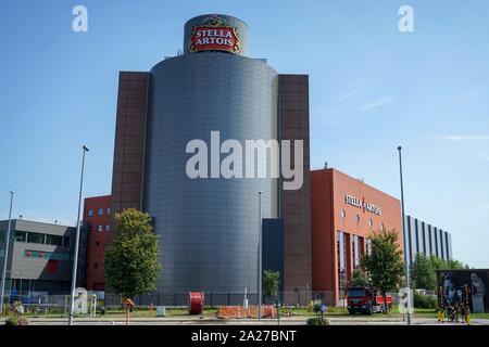 Belgien: Hauptsitz von Stella Artois, eine Marke von Anheuser-Busch InBev, in Leuven. Foto von August 25th, 2019 | Verwendung weltweit Stockfoto