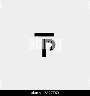Schreiben TP PT T P Logo Design einfachen Vektor Stock Vektor