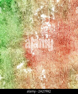 Leere grunge Papier Textur von Rot und Grün Farbe als Hintergrund. Stockfoto
