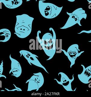 Gespenster Halloween Muster Stock Vektor