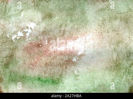 Leere grunge Papier Textur von Rot und Grün Farbe als Hintergrund. Stockfoto