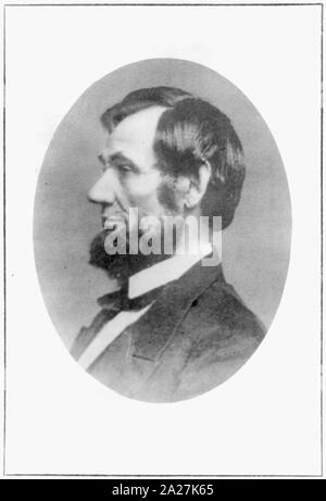 Präsident Abraham Lincoln, profil Büste, 16. Mai 1861 Stockfoto