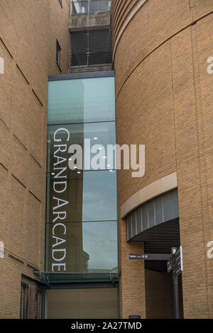 Grand Arcade Eingang von Guildhall Place Cambridge 2019 Stockfoto