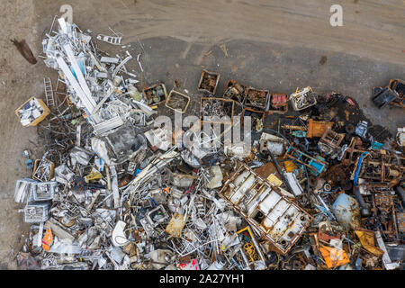 Metall recylcing Zentrum, Island Stockfoto