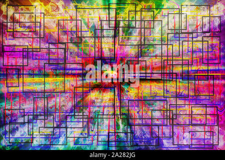 Eine abstrakte psychedelischen Hintergrundbild. Stockfoto