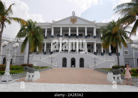 Die AUSSENFASSADE DES FALAKNUMA PALACE, Telangana Hyderabad, Indien Stockfoto