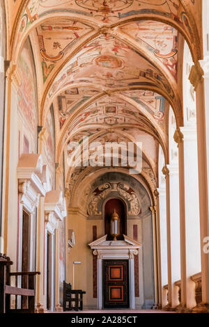 Viso del Marques, SPANIEN - 28. September 2019: Flur Mezzanine von General Archiv von der Marine in den Palast des Marquis von Santa Cruz ist ein buildin Stockfoto