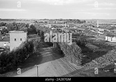 Umsiedleralltag im Emsland, 1945-1949. Von Tag zu Tag der Evakuierten in Ems region, 1945-1949. Stockfoto