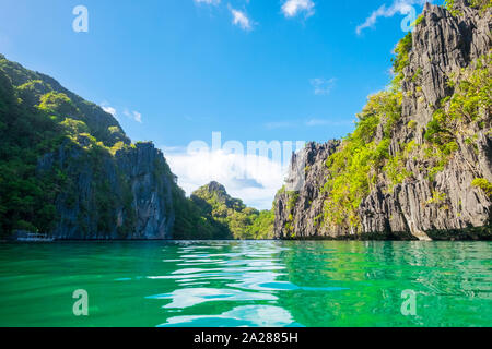 Große Lagune auf von Miniloc Island, El Nido, Palawan, Philippinen Stockfoto