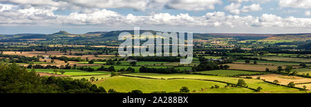 Panorama Landschaft von Claybank, Stokelsy, North Yorkshire, England, Großbritannien Stockfoto