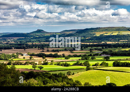 Panorama Landschaft von Claybank, Stokelsy, North Yorkshire, England, Großbritannien Stockfoto