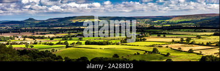 Panorama Landschaft von Claybank, Stokelsy, North Yorkshire, England, Großbritannien Stockfoto