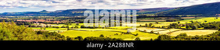 Panorama Landschaft von Claybank, Stokelsy, North Yorkshire, England, Großbritannien Stockfoto