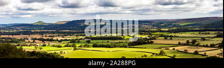 Panorama Landschaft von Claybank, Stokelsy, North Yorkshire, England, Großbritannien Stockfoto