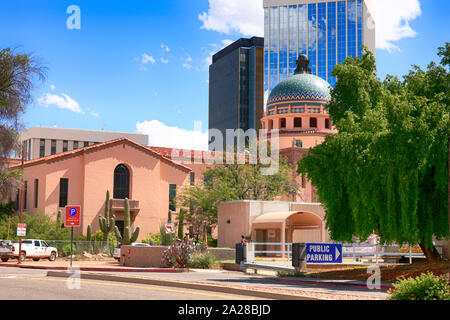 Die alte Pima County Courthouse in der Innenstadt von Tucson AZ Stockfoto