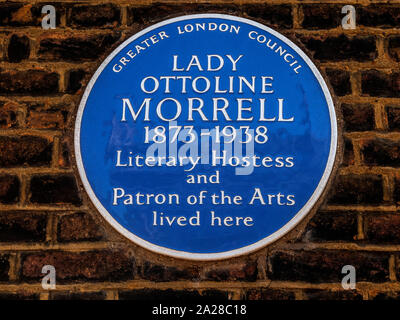 Lady Axeline Morrell, 1873-1938, blaue Plakette Stockfoto