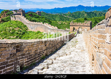Die große Mauer von China, Jinshanling Abschnitt Stockfoto