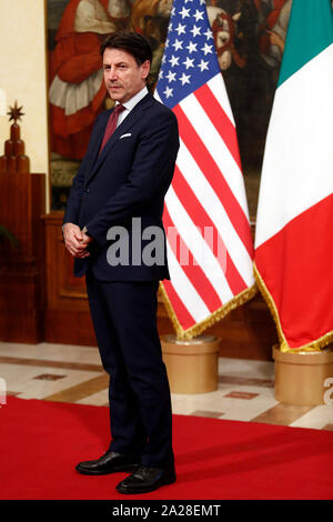 Roma, Italia. 01 Okt, 2019. Italienische premier Giuseppe Conte Rom, 1. Oktober 2019. Palazzo Chigi. Die US-Außenministerin besucht den italienischen Premier. Foto Samantha Zucchi Insidefoto Credit: insidefoto Srl/Alamy leben Nachrichten Stockfoto