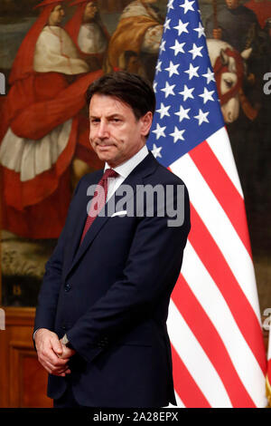 Roma, Italia. 01 Okt, 2019. Italienische premier Giuseppe Conte Rom, 1. Oktober 2019. Palazzo Chigi. Die US-Außenministerin besucht den italienischen Premier. Foto Samantha Zucchi Insidefoto Credit: insidefoto Srl/Alamy leben Nachrichten Stockfoto