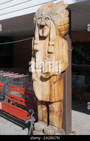 Indische, Holz-, Statue Stockfoto