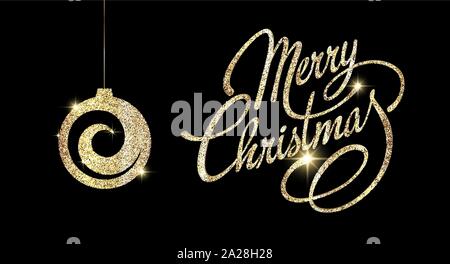 Weihnachtskarte mit Text frohe Weihnachten. Kalligrafische Schriftzüge design Stock Vektor
