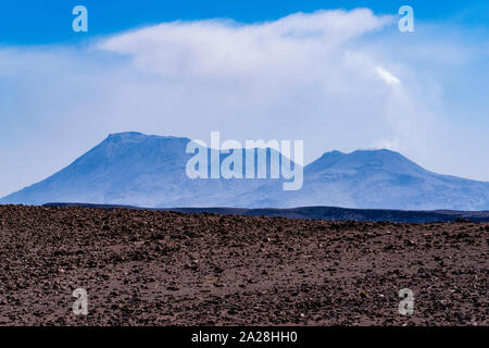 Sicht der Vulkane in Patapampa, Arequipa, Anden, Peru. Stockfoto