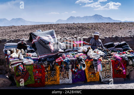 Sicht der Vulkane in Patapampa, Arequipa, Anden, Peru. Stockfoto