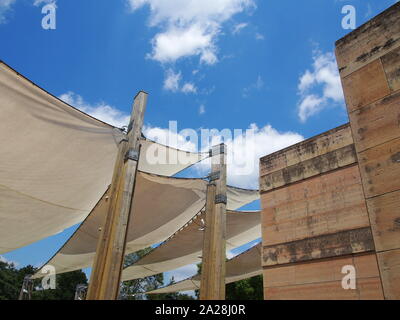 Christel DeHaan Familie Terrasse an der Eiteljorg Museum, Indianapolis, Indiana, USA, Juli 27, 2019, © katharine Andriotis Stockfoto