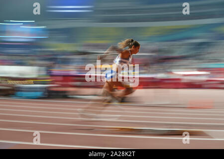Oktober 1, 2019:!! Konkurrieren in!! Während des 17. IAAF Leichtathletik WM in der Khalifa Stadion in Doha, Katar. Ulrik Pedersen/CSM. Stockfoto