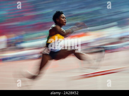 Oktober 1, 2019:!! Konkurrieren in!! Während des 17. IAAF Leichtathletik WM in der Khalifa Stadion in Doha, Katar. Ulrik Pedersen/CSM. Stockfoto