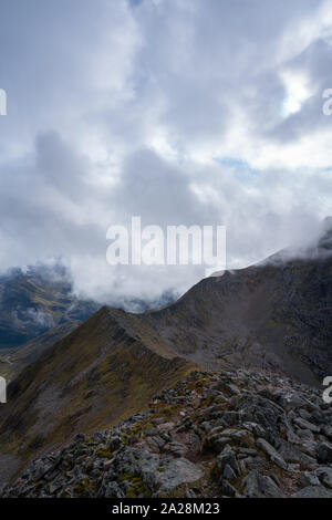 Ben Nevis und Carn Mor Dearg Arete Stockfoto